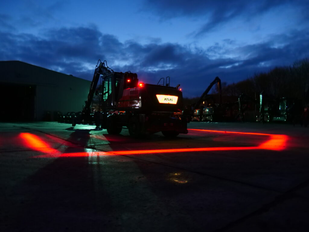 Atlas material handler with FHOSS illuminated livery