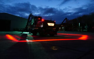 Atlas material handler with FHOSS illuminated livery